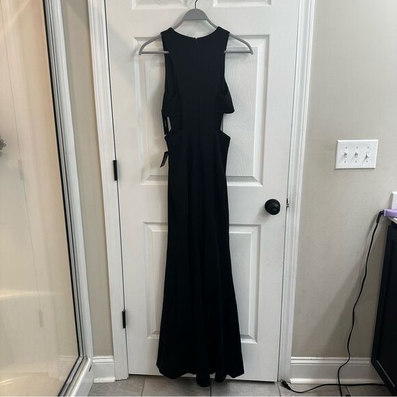 Lulus Utterly Smitten Black Cutout Maxi Dress size S NWT - Picture 7 of 9